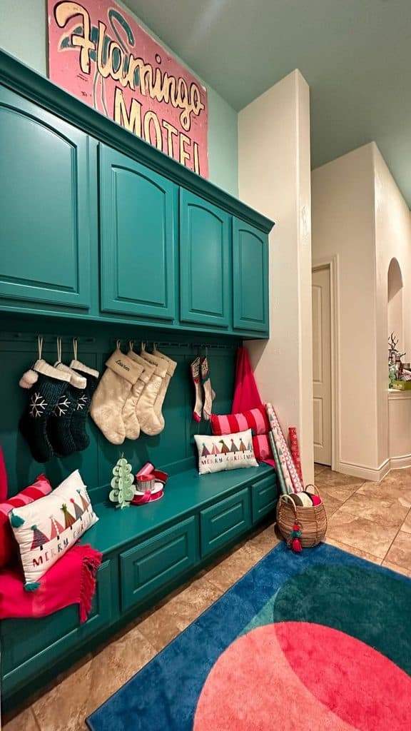 Hallway with a blue ceiling | MySimpaticoLife.com